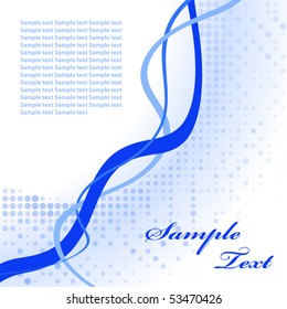 Abstract template with blue lines. Vector