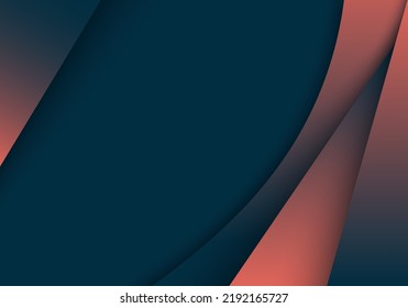Abstract template blue and pink triangle overlapping layered with lighting effect on dark blue background. Vector illustration