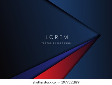 Abstract template blue and red elegant geometric layer background. Modern concept. You can use for ad, poster, template, business presentation. Vector illustration