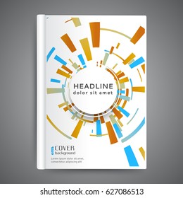 Abstract template book cover with geometric elements