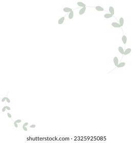 Abstract template with branches, leaves. Application in templates. banners.
