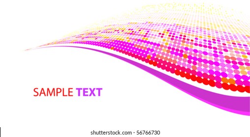 Abstract template with bright violet and purple wave. Vector