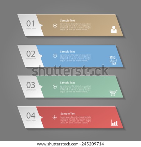 Abstract Template. Can be used for workflow layout, banner, diagram, web design, infographic Vector Eps10
