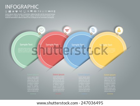 Abstract Template. Can be used for workflow layout, banner, diagram, web design, infographic Vector Eps10