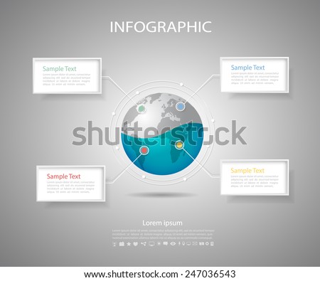 Abstract Template. Can be used for workflow layout, banner, diagram, web design, infographic Vector Eps10