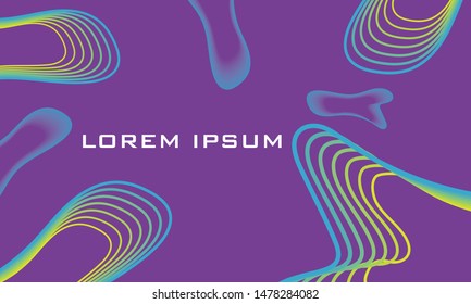 Abstract template for card or banner.Purple background with blend shapes.Fluid poster  cover.