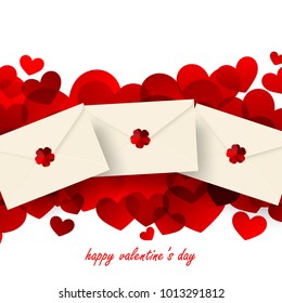 Abstract Template with Clean Minimal Style. Modern Graphic/Design Elements. Paper/Envelope with Heart Flower for Valentine's Day Layout/Design Cover Background