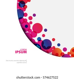 Abstract Template with Clean Minimal Style. Modern Graphic/Design Elements. Colorful Circles in White Background
