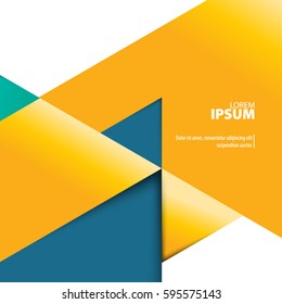 Abstract Template with Clean Minimal Style. Modern Graphic/Design Elements. Triangles with Sharp Lines in White Background