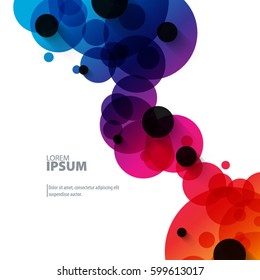 Abstract Template with Clean Minimal Style. Modern Graphic/Design Elements. Colorful Circles in White Background