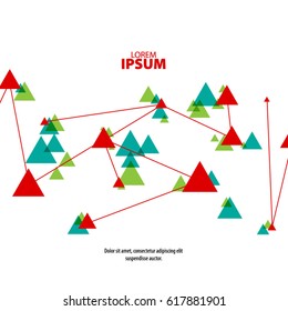 Abstract Template with Clean Minimal Style. Modern Graphic/Design Elements. Triangles and Lines in White Background