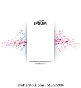 Abstract Template with Clean Minimal Style. Modern Graphic/Design Elements. Circles and Lines in White Background
