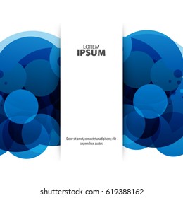 Abstract Template with Clean Minimal Style. Modern Graphic/Design Elements. Blue Circles in White Background