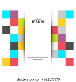Abstract Template with Clean Minimal Style. Modern Graphic/Design Elements. Waves and Lines in White Background
