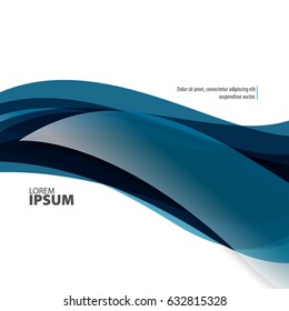 Abstract Template with Clean Minimal Style. Modern Graphic/Design Elements. Waves and Curve Lines in White Background