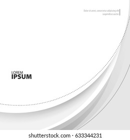 Abstract Template with Clean Minimal Style. Modern Graphic/Design Elements. Circles and Lines in White Background