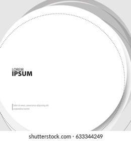 Abstract Template with Clean Minimal Style. Modern Graphic/Design Elements. Circles and Lines in White Background