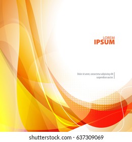 Abstract Template with Clean Minimal Style. Modern Graphic/Design Elements. Overlapping Wave Lines in Gradient Background