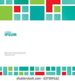 Abstract Template with Clean Minimal Style. Modern Graphic/Design Elements. Digital Squares in White Background