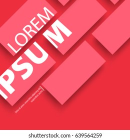 Abstract Template with Clean Minimal Style. Modern Graphic/Design Elements. Rectangles with Shadows in Plain Background