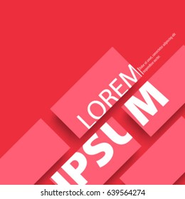 Abstract Template with Clean Minimal Style. Modern Graphic/Design Elements. Rectangles with Shadows in Plain Background