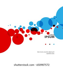 Abstract Template with Clean Minimal Style. Modern Graphic, Design Elements. Digital/Abstract Circles in White Background