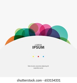 Abstract Template with Clean Minimal Style. Modern Graphic, Design Elements. Digital/Abstract Circles in White Background