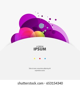 Abstract Template with Clean Minimal Style. Modern Graphic, Design Elements. Digital/Abstract Circles in White Background