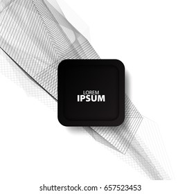 Abstract Template with Clean Minimal Style. Modern Graphic/Design Elements. Rounded Square in White Background