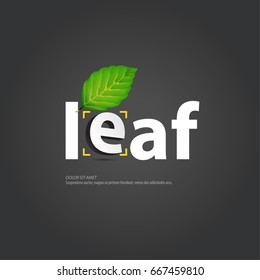 Abstract Template with Clean Minimal Style. Modern Graphic, Design Elements. Leaf in Gradient Background