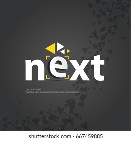 Abstract Template with Clean Minimal Style. Modern Graphic, Design Elements. Next in Gradient Background