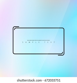 Abstract Template with Clean Minimal Style. Modern Graphic, Design Elements. Unconnected Rounded Rectangle Blurred Background