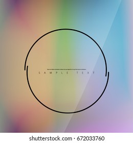 Abstract Template with Clean Minimal Style. Modern Graphic, Design Elements. Unconnected Circle Blurred Background