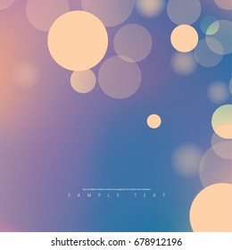 Abstract Template with Clean Minimal Style. Modern Graphic, Design Elements. Overlapping Circles with Blurred Background
