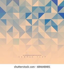 Abstract Template with Clean Minimal Style. Modern Graphic, Design Elements. Overlapping Triangles and Squares with Blurred Multicolored Background