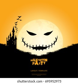 Abstract Template with Clean Minimal Style. Modern Graphic/Design Elements. Halloween Layout/Design Cover Background