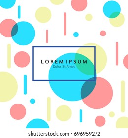 Abstract template with clean minimal style. Modern graphic design elements. Overlapping colorful circles in White Background. Vector illustration