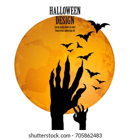 Abstract Template with Clean Minimal Style. Modern Graphic/Design Elements. Halloween Layout/Design Cover Background