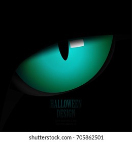 Abstract Template with Clean Minimal Style. Modern Graphic/Design Elements. Cat's Eye for Halloween Layout/Design Cover Background