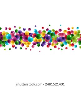 Abstract template with color balls. Vector background.