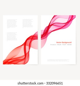 Abstract template color flyer with transparent smoke