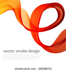 Abstract template color flyer with transparent smoke