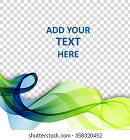 Abstract template color flyer with transparent smoke