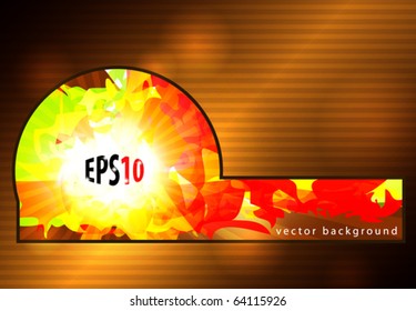 Abstract template with colorful element. Vector