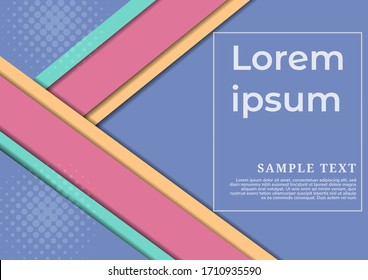Abstract template colorful geometric triangle element overlapping background design with space for your text. Vector illustration