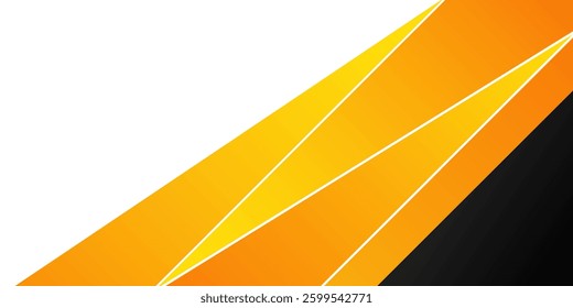 Abstract template corporate concept yellow and white background, copy space, text. Vector illustration