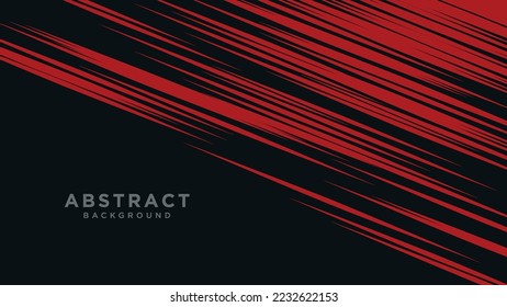 Abstract template dark with red  stripes neon light.