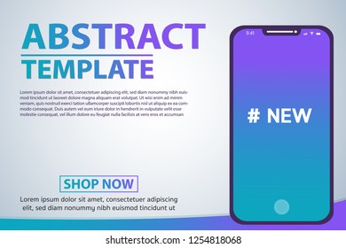 Abstract template design background, shopping online, vector illustration.