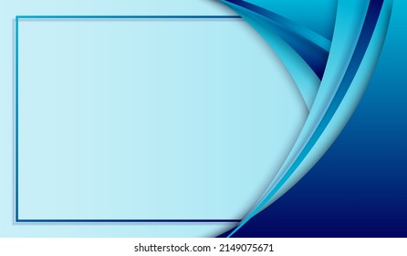 Resumen diseño de plantilla azul curvo fondo de corte de papel. Puede utilizar para la página de inicio, la web de banners, la cabecera, el libro de portada, la presentación, etc. Ilustración vectorial