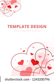 Abstract , Template Design, Heart Pink Tone ,Vector illustration,Background